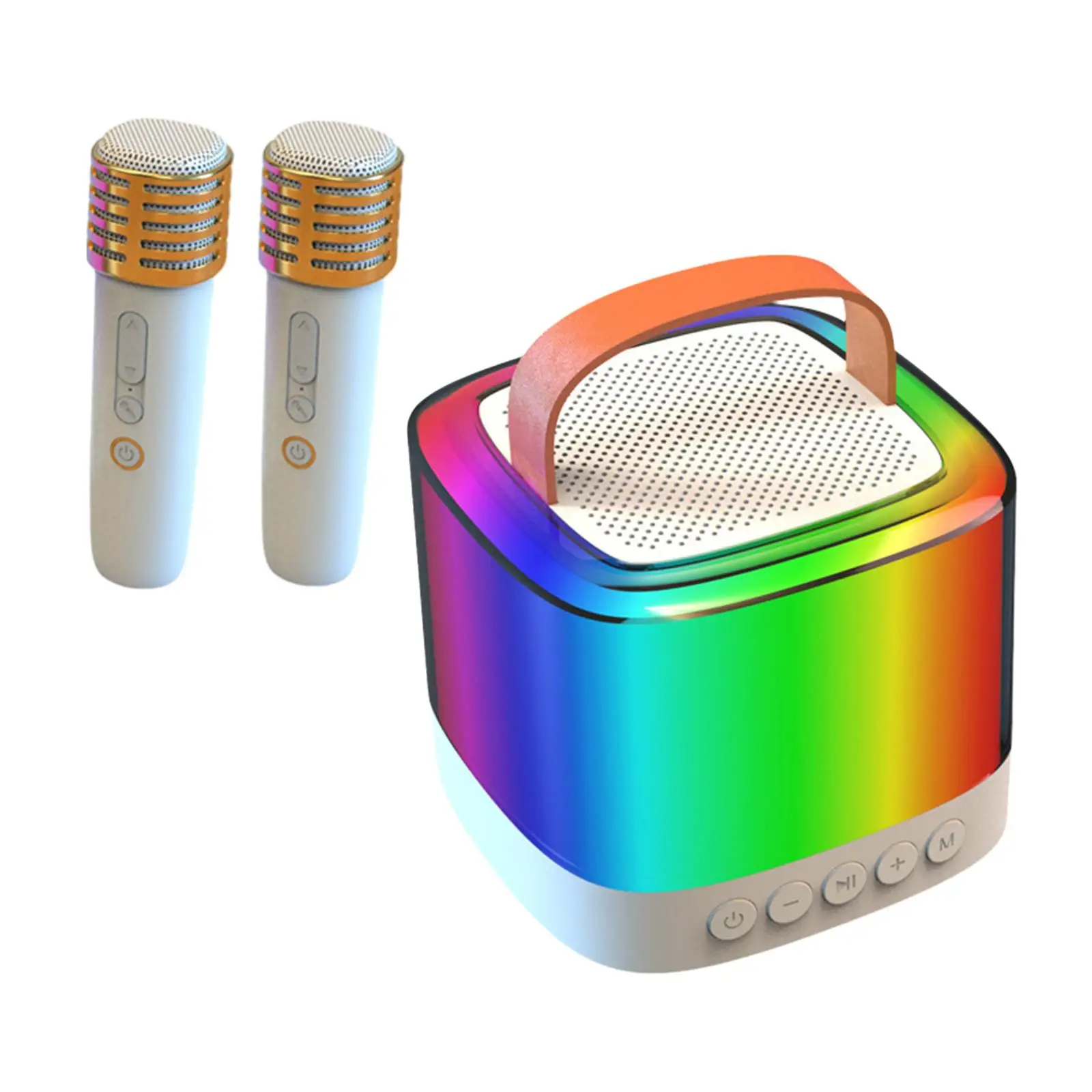 Small Speaker Stereo Sound Microphone Bluetooth Small Speaker Portable Singing Artifact for Travel Party Outdoor