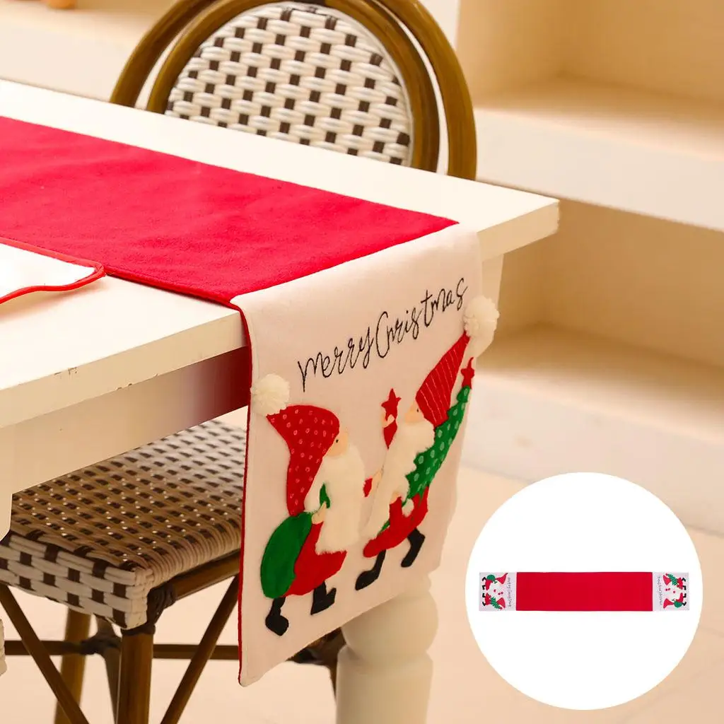 Creative Christmas  Winter Holiday   Long Rectangle  Dining Cloth Placemat New Year Home Kitchen Decorations