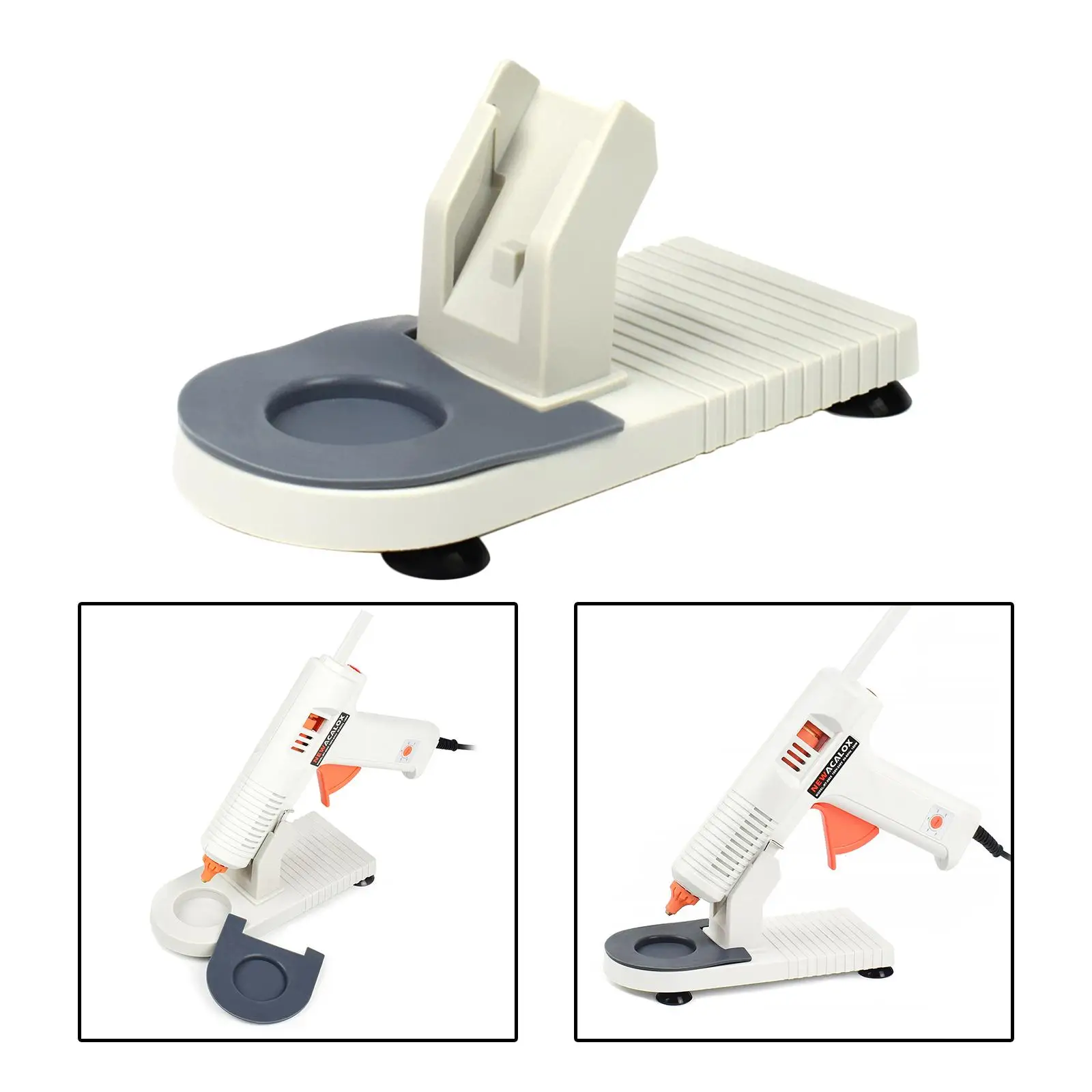 1PC Base ABS Sturdy Grey Durable Portable Storage Rack DIY Hot Glue Gun Stand for Household Melt Machine Hobbyists Electricians
