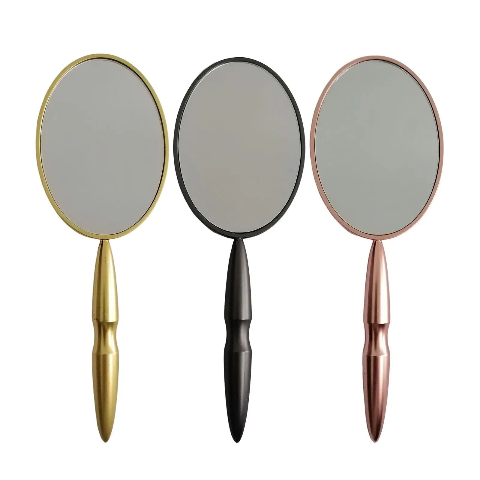 Handheld Mirror with Handle, Compact Mirrors Cosmetic Mirror DIY Makeup Mirror Travel Oval Shape Hand Mirror for Women Girls