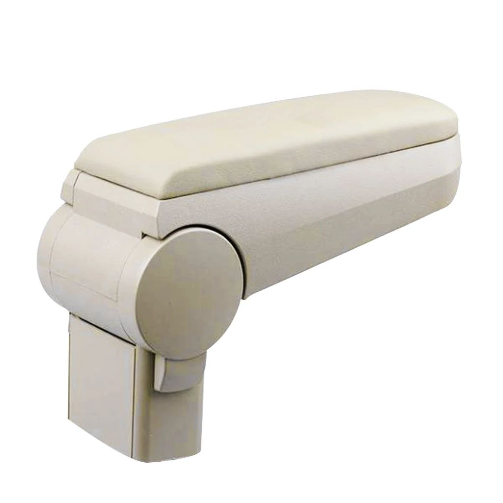 Beige Leatherette Center Console Armrest Box For 1998-2007 Golf 4 MK4