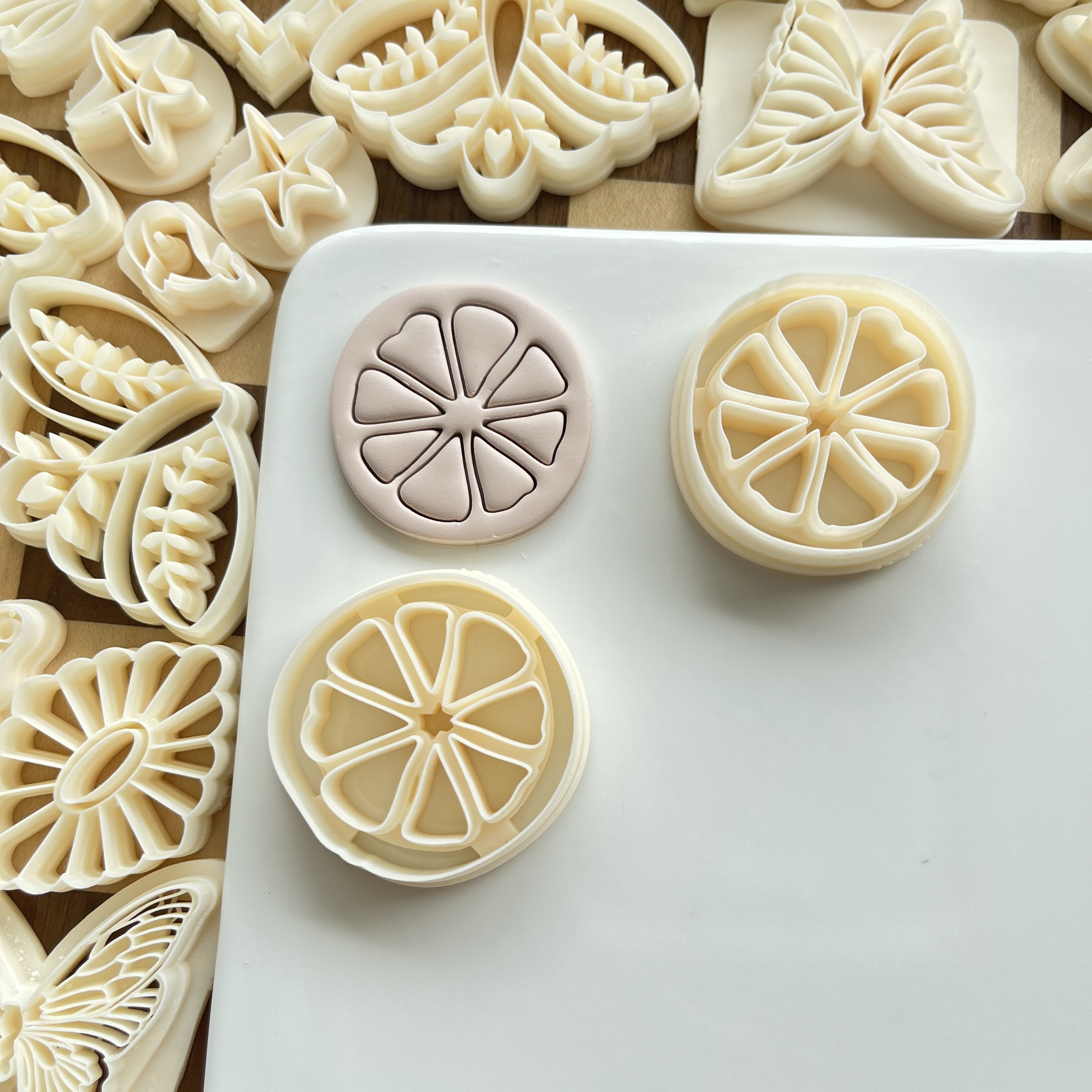 Zitronen scheibe Polymer Clay Formen schöne Frucht scheibe Serie Schneid form Cutter für DIY Ohrringe Schmuck Abzeichen Dekoration machen – Detail 2