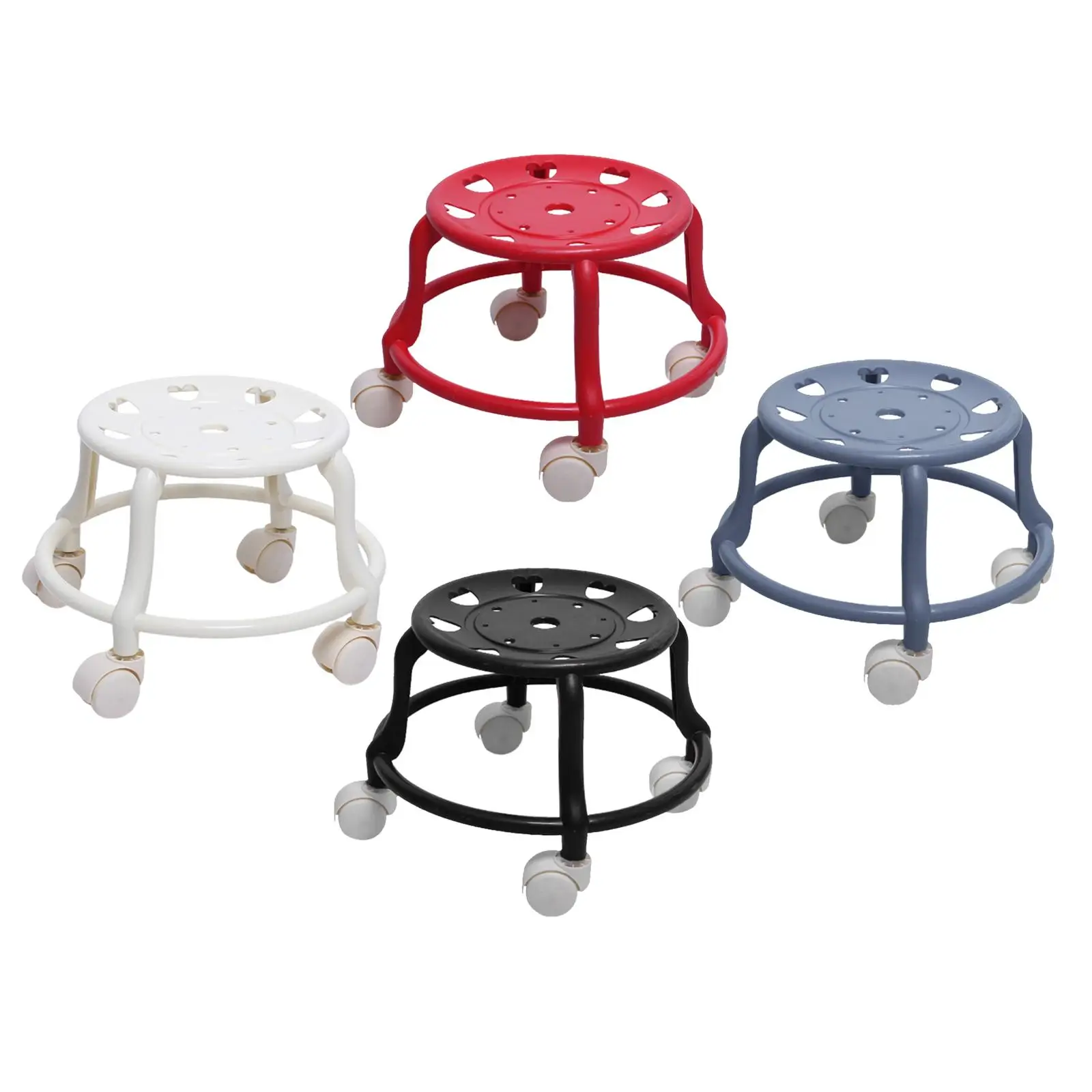 360 Rotating Roller Stool Easy to Move Low Noise with Universal Wheels Swivel Roller Seat Round Sliding Stool for Home Fitness