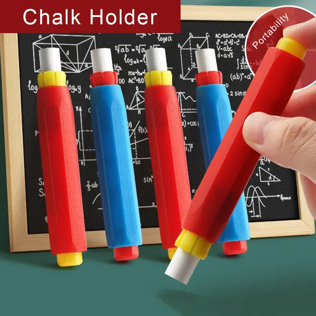 1pc/2PCS Dustless Chalk Holders Holder Pen Porta Tiza Chalk Clip Non Dust  Clean Teaching On