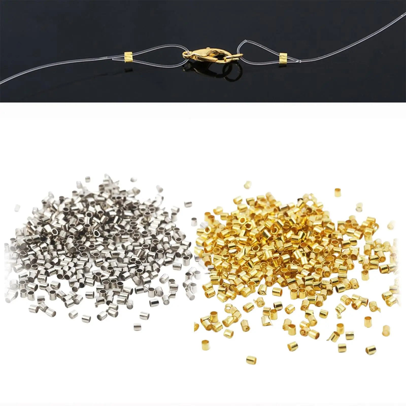 500 Tube Beads Fashion Copper 2mm Jewelry Making Bracelet