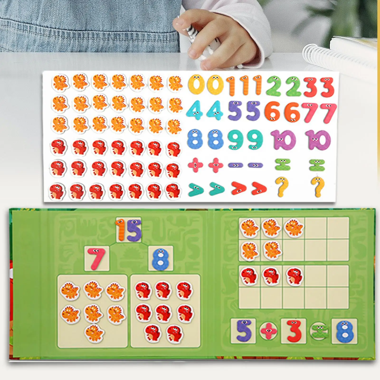 Ten Frame Set Number Counting Arithmetic Teaching Aids Addition Subtraction Skill for Elementary Home Gift Children Boy