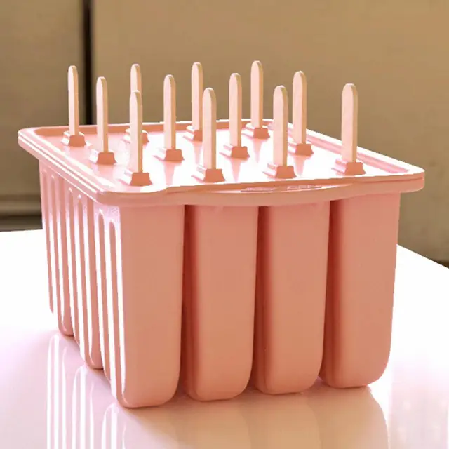 Number-one Popsicle Molds, 12-cavities Reusable Silicone Popsicle Molds for  Kids, Homemade Easy Release Ice Pop Maker with Popsicle Sticks, Bags, tie  wires, Funnel and Cleaning Brush 