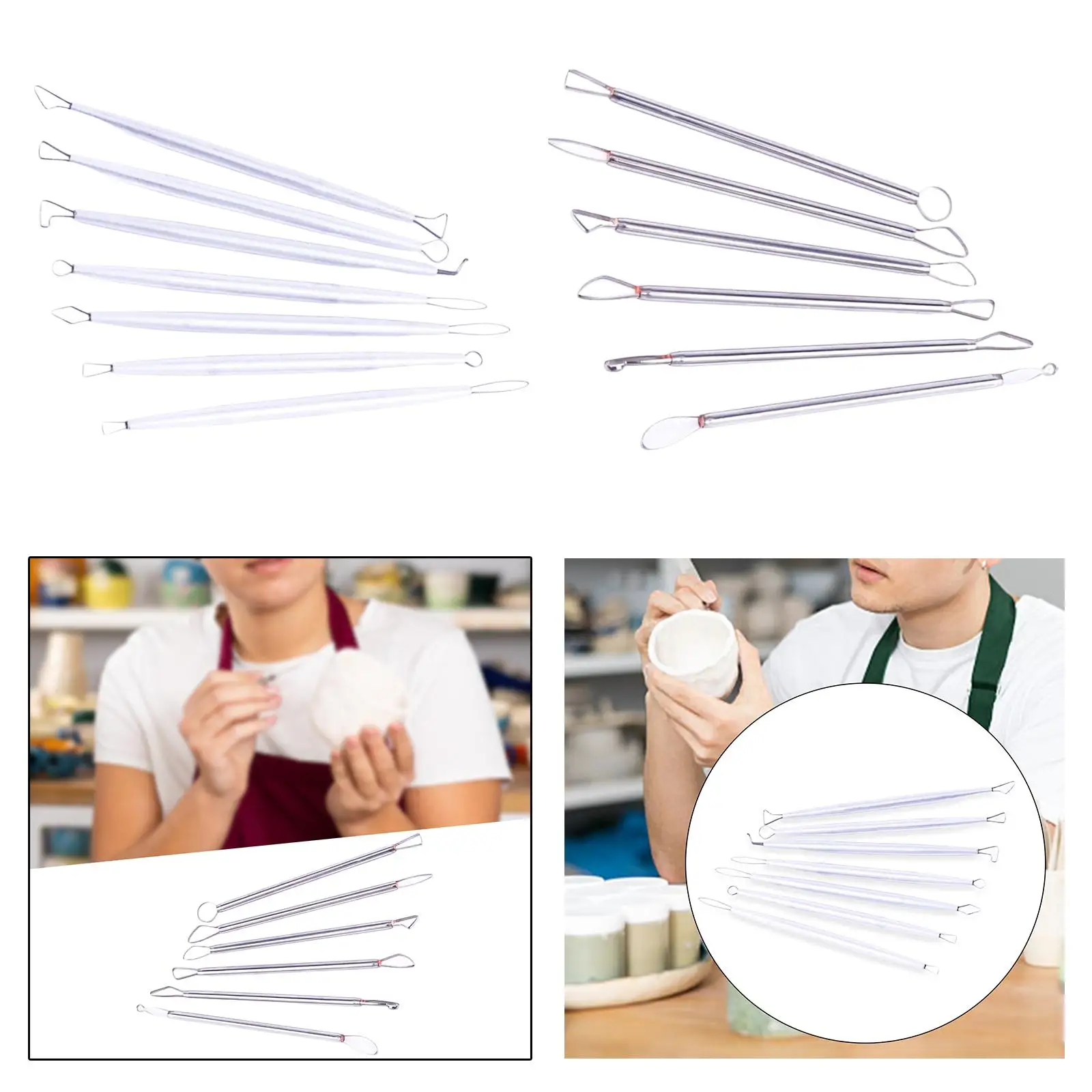 Clay Sculpting Tools Set Metal Clay Modeling Tools Pottery Ribbon Sculpting Detail Tools for Clay Pottery Tools for Cake Ceramic