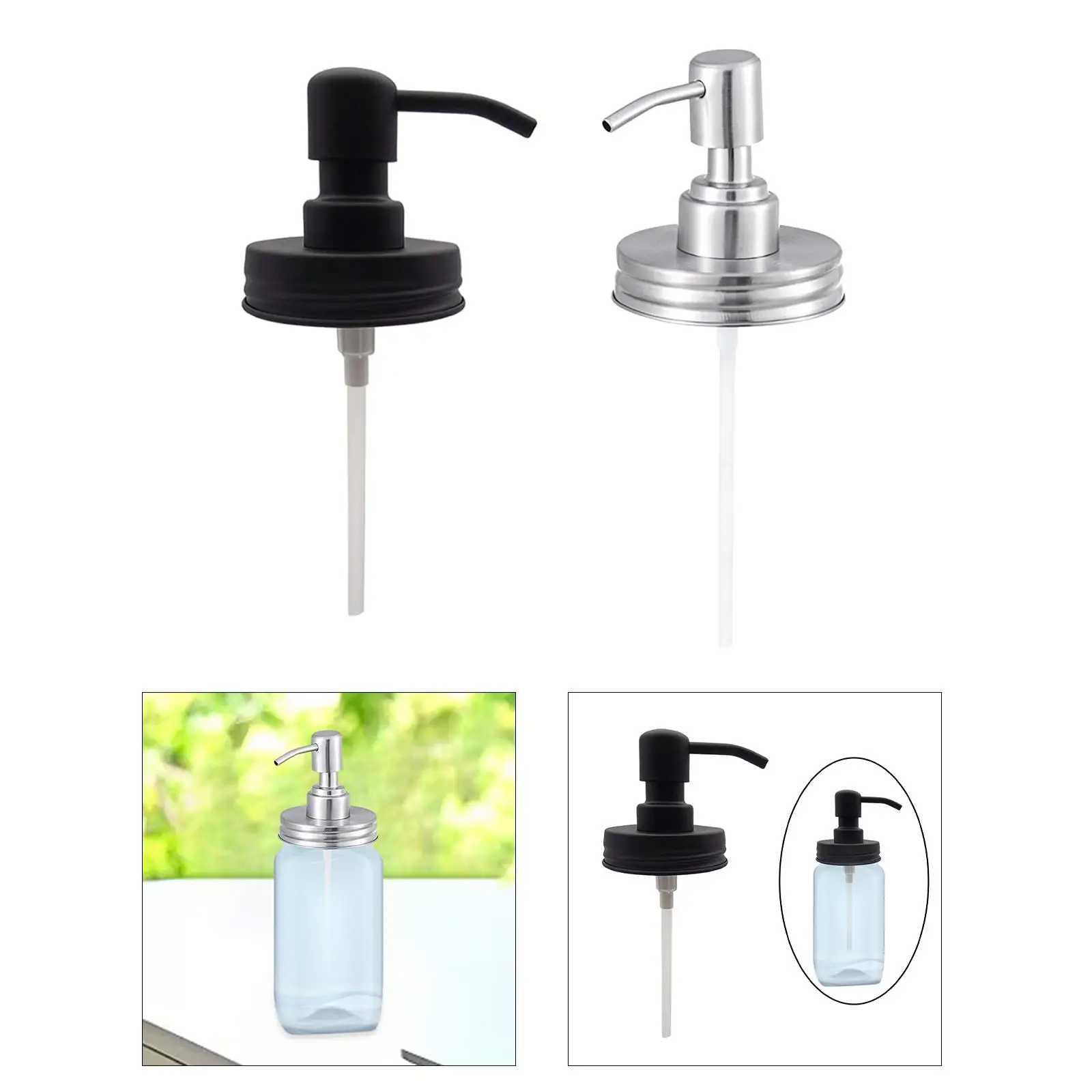Metal Pump Head, Rust Proof, Soap Dispenser Pump ,Replacement, for Bathroom Countertop Kitchen Sink Accessories Parts
