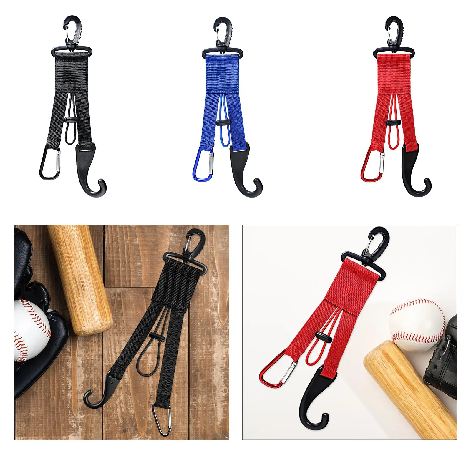 Dugout Gear Hanger, Dugout Bats Hanger, Keeps Your Glove Hat Bats Off The Ground, Attaches to Fence Baseball Dugout Organizer