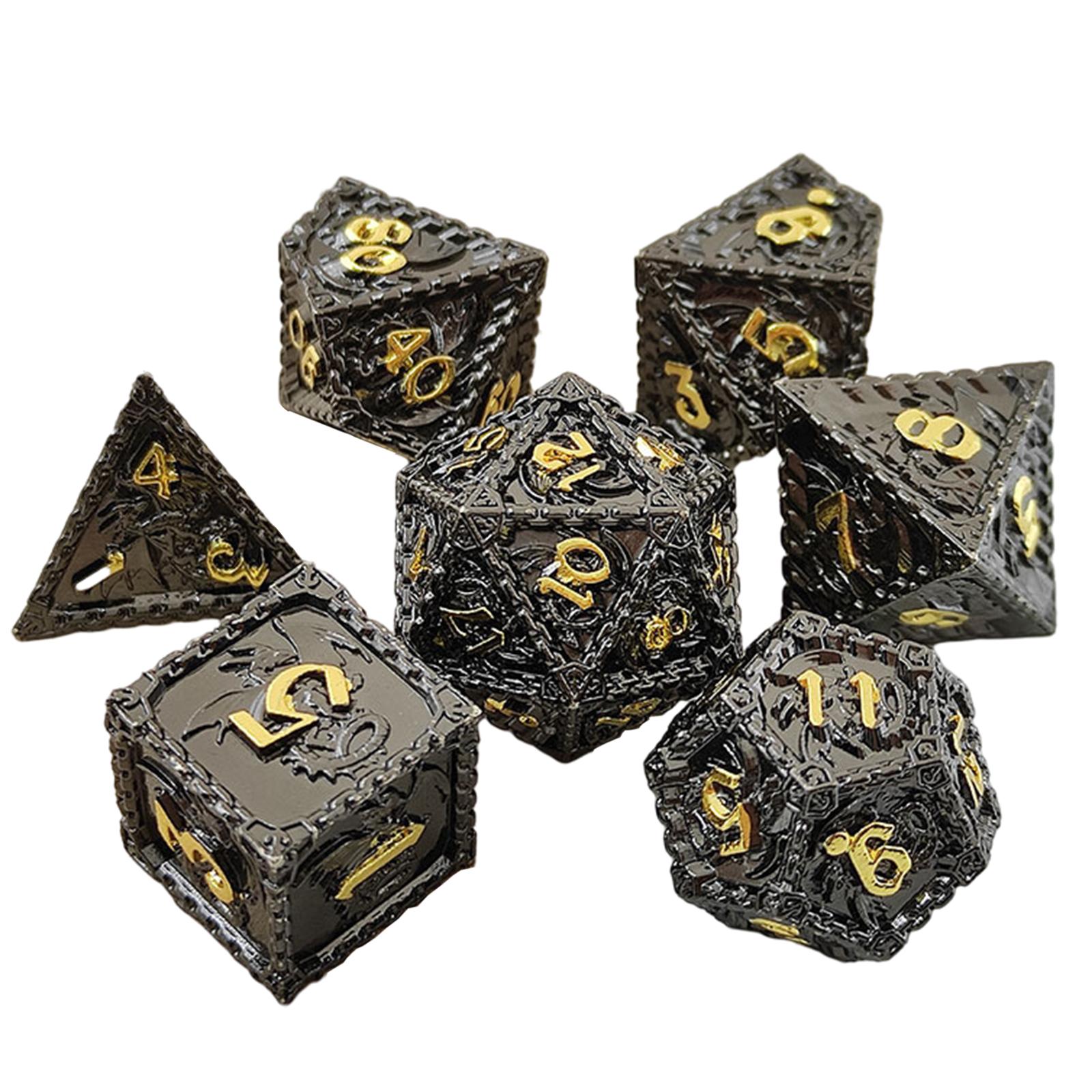 7 Pieces Polyhedral Dice Multi-Sided Props Board Games Party Favors RPG Dices Party Supply Role Playing Dice for DND RPG MTG