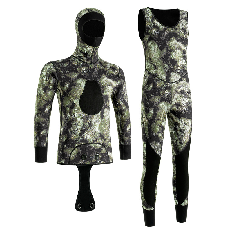 Title 2, HOT 5mm Camouflage Wetsuit Long Sleeve Fission ...