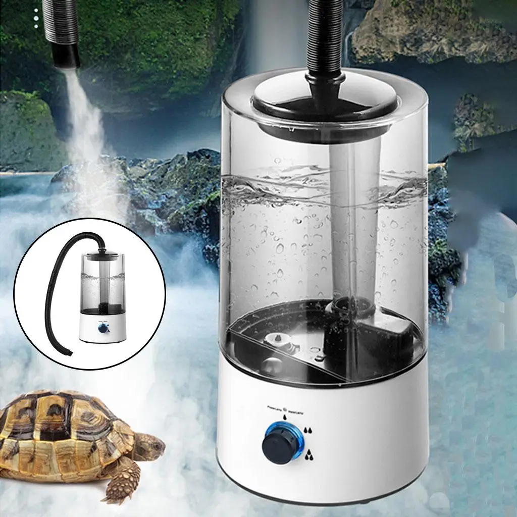 Terrarium Mist Reptile Humidifier Humidifying Water Tank Fog Machine Sprayer for Turtle Tortoise