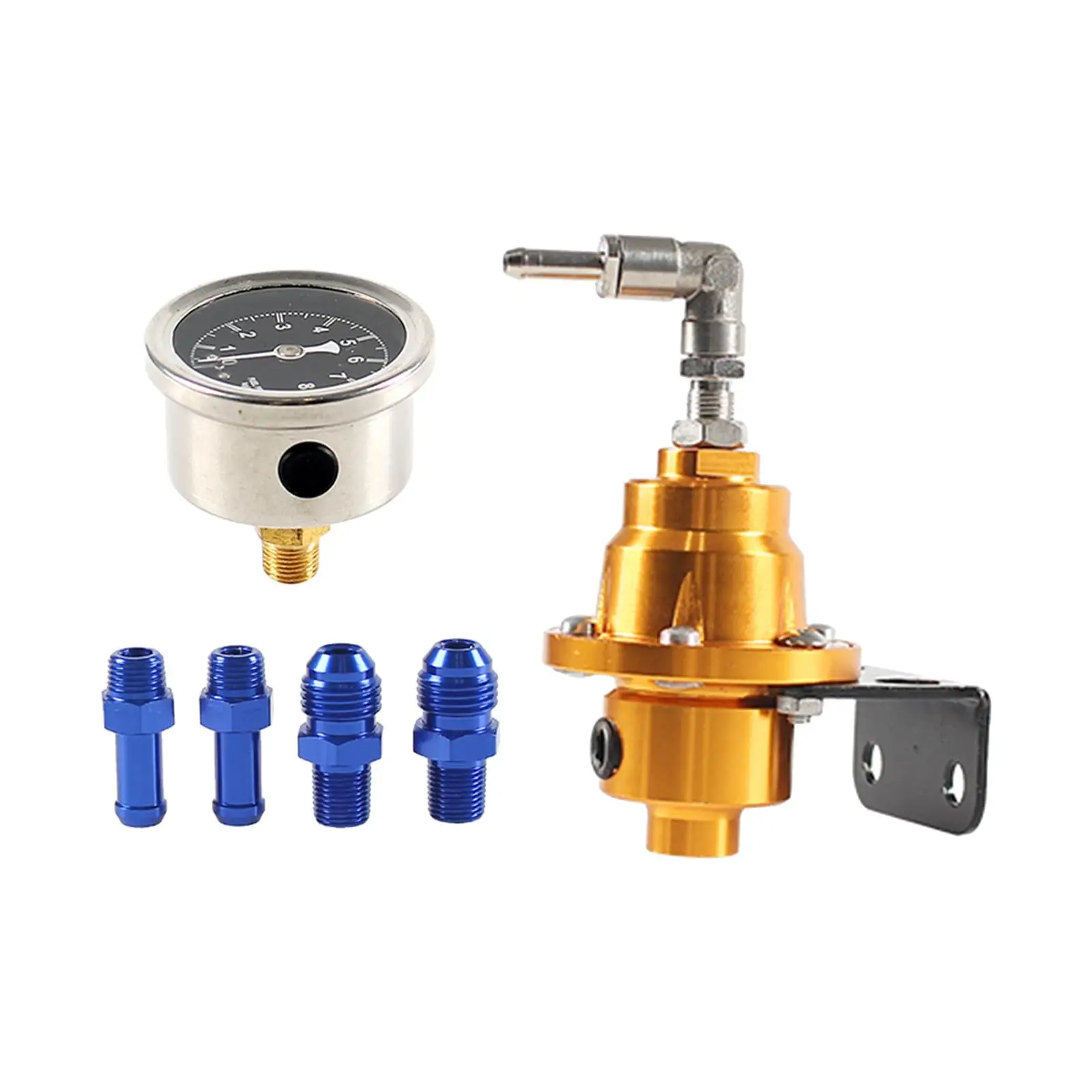 Universal Adjustable Fuel Pressure Regulator with Gauge Replace 200-800Kpa Automotive Accessories