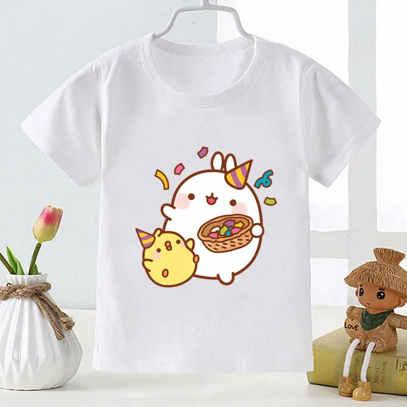 Title 3, Molang et Piupiu imprimé dessin animé T-shirt p...