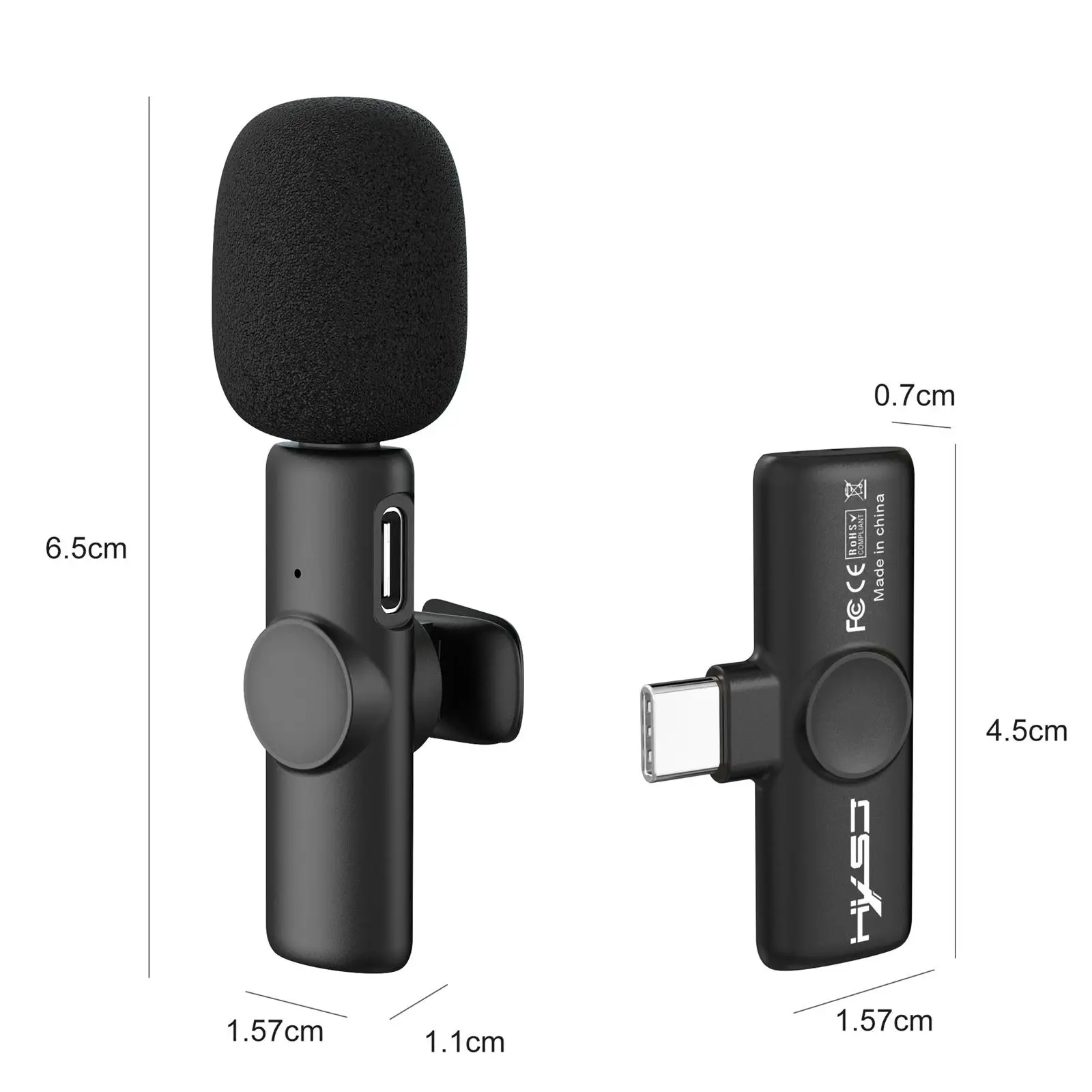   Microphone   Transmitter Sound Pickup PC Recording External Lapel Mic for Video Meeting Live  