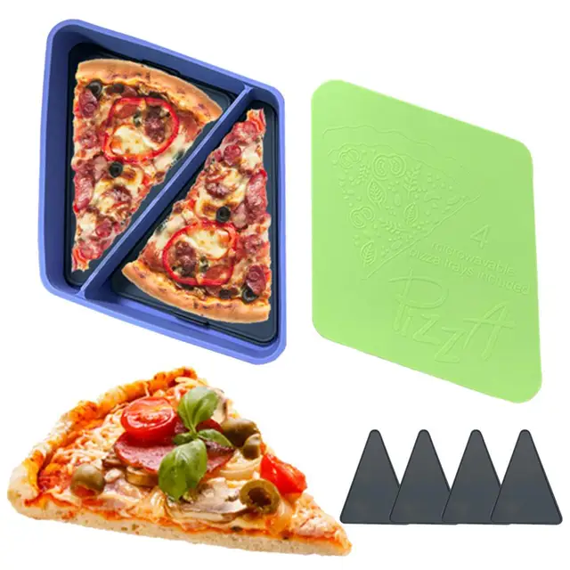 Silicone Reusable Portable Triangle Pizza Pack Lunch Box Foldable  Triangular Storage Container Slice Kitchen Tools - AliExpress