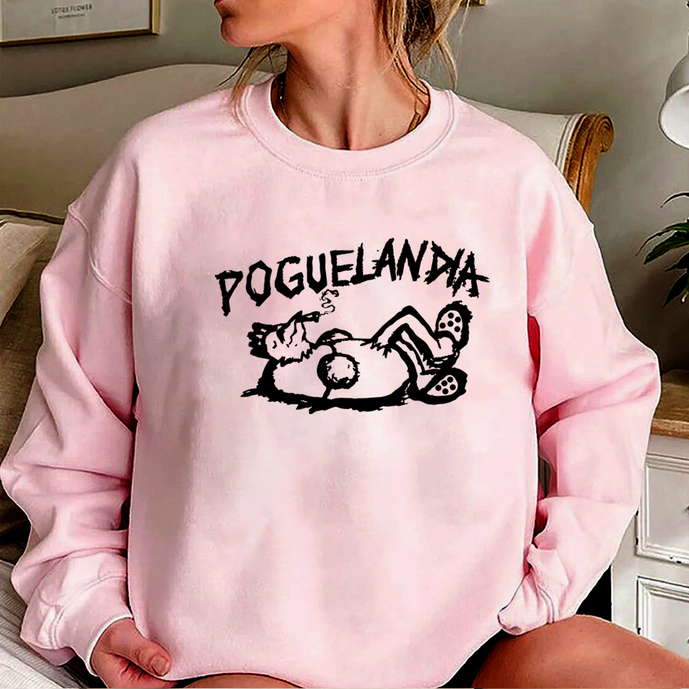 engraçado gráfico pulôver pogue vida crewneck camisolas unissex topos