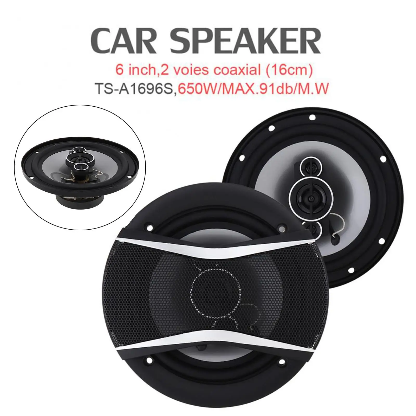 Professional Car HiFi Coaxial Speaker Full Range Frequency Component Durable