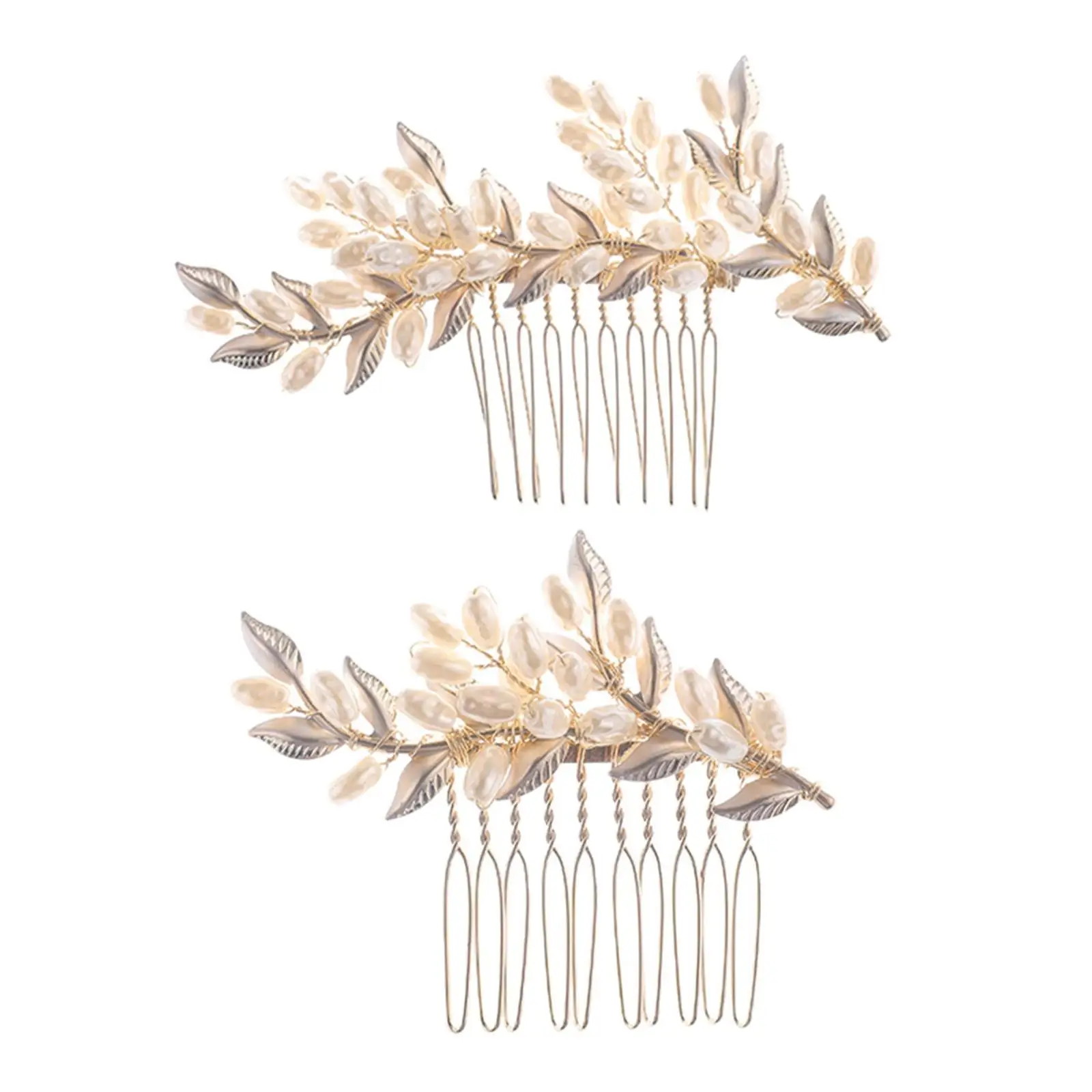 Women Hair Comb Handmade Leaf Clip Pin Jewelry for Festival Beach Brides