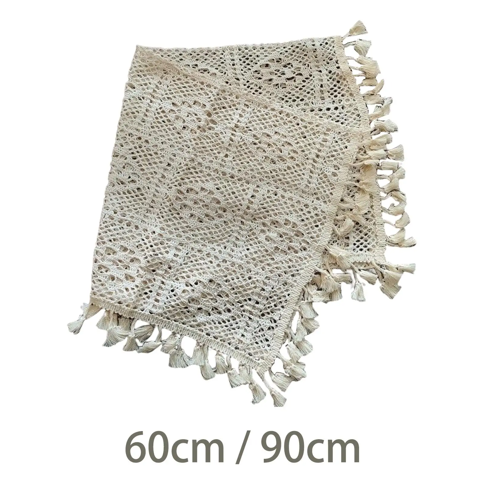 Hollow Photography Prop Blanket Cotton Decorative Photo Shooting Accessories Wrapping Towel Decor Lightweight Tassel Blanket