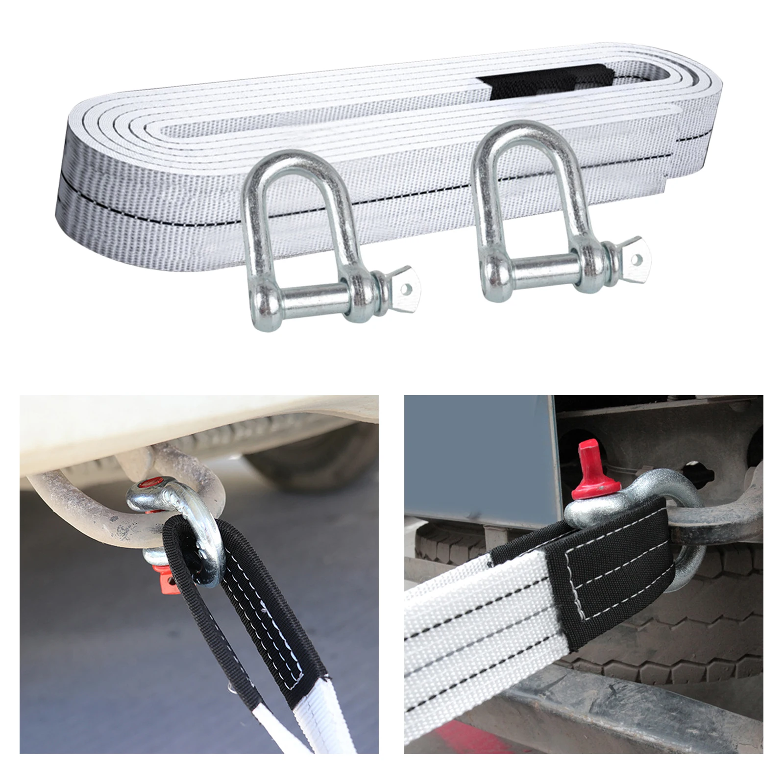 Durable High Strength Trailer Winch Strap (Up to 6 Ton) 5 Meters Towing Ropes Car Belt for Car Trailer Equipment