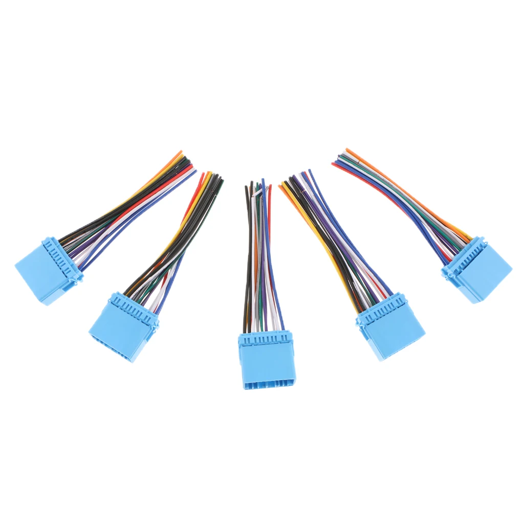 5x car radio wiring harness adapter connection for / /