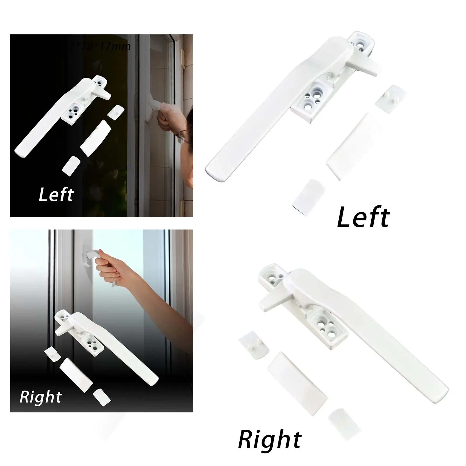 Casement Window Locking Handle Window Lock Handles Universal Portable with Anti