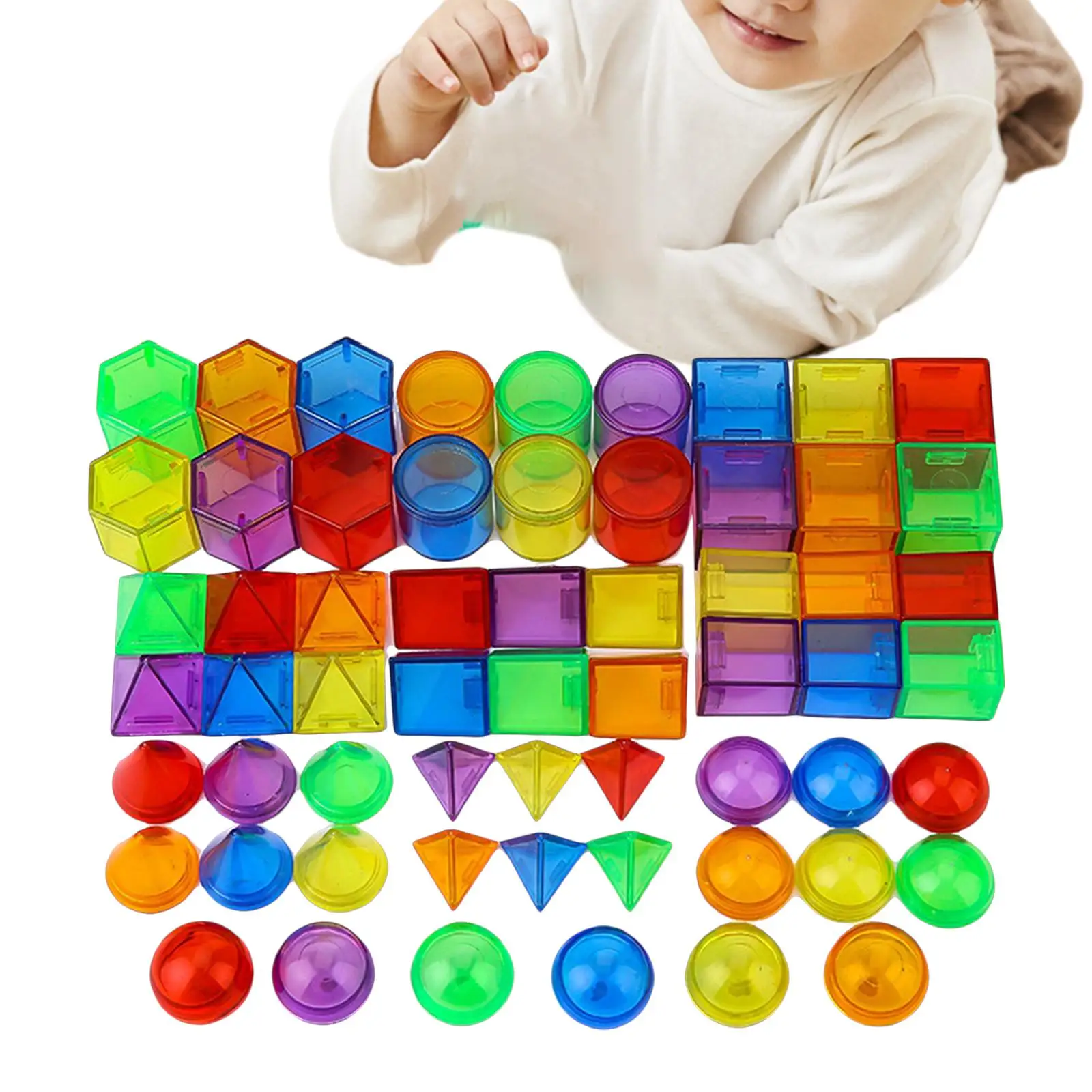 Small Geometric Solids Educational Toys Sensory Parent Child Interaction Montessori Toys Puzzled For Gifts Living Room Children