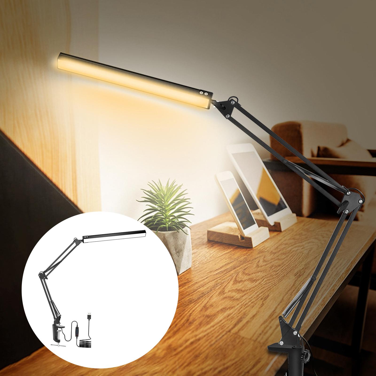   LED Desk Lamp/Table Lamp with Clamp (, Dimmable, 10Lighting Modes , Memory Function) 