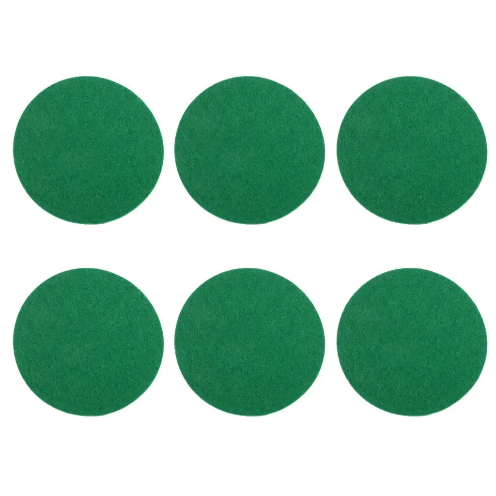 10x  Self Adhesive  Mallet Felt Pads, Green, 3 Sizes Available - Replacement Felt Pads  Hockey Slider Pushers Paddles