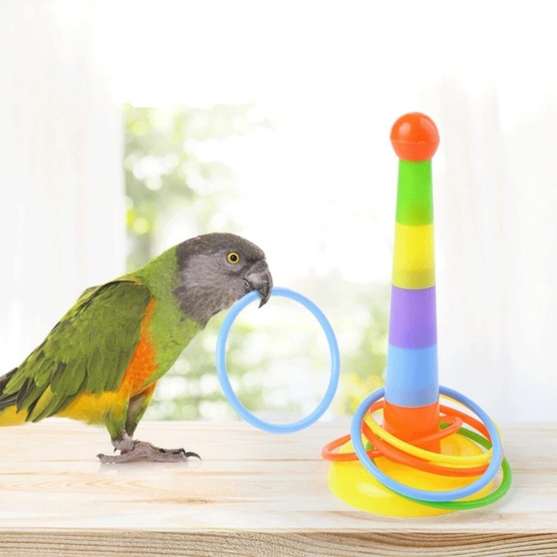 Title 9, Bird Toys 4 Types Parrot Toy Set Include Basket...