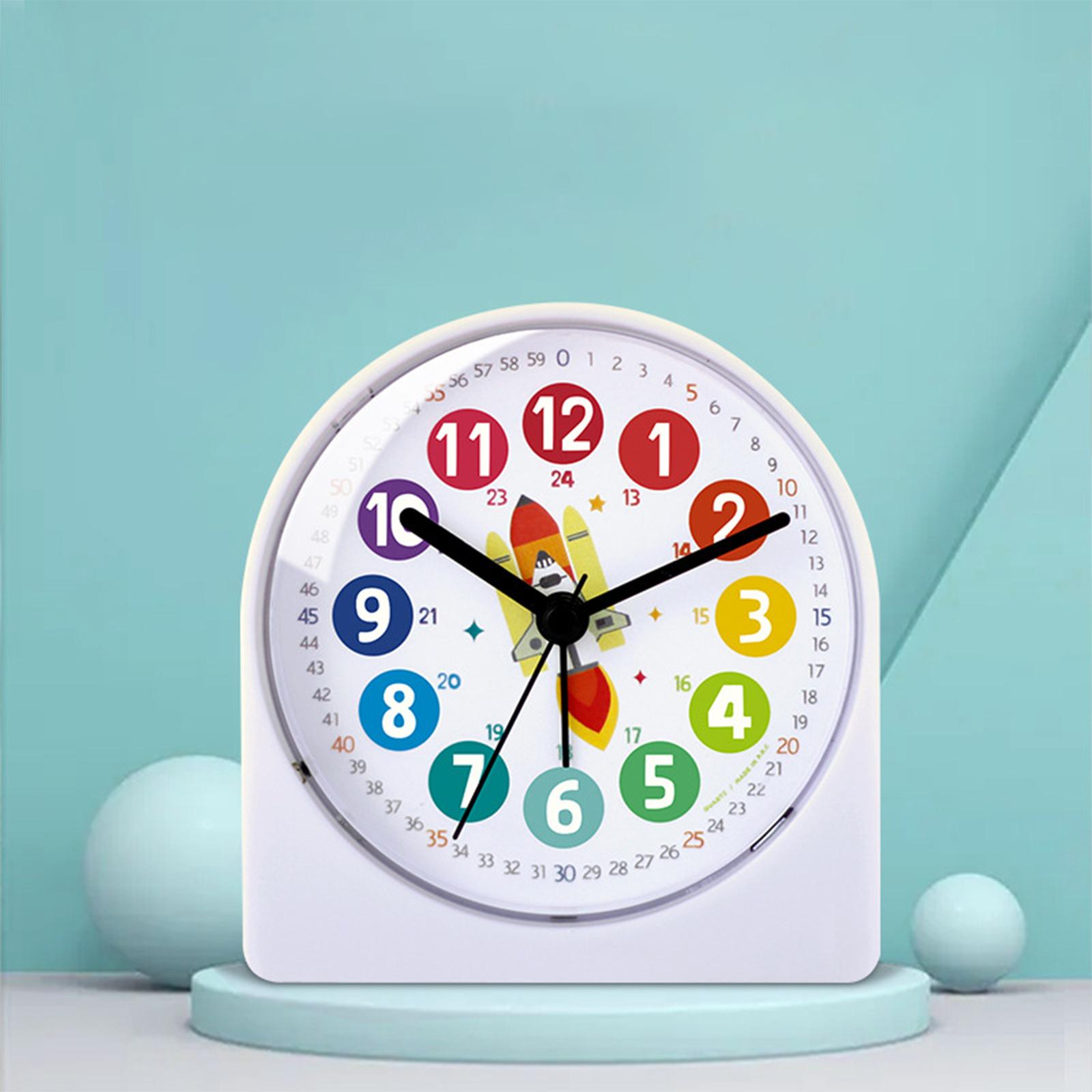 Analog Alarm Clock for Kids Night Light Mute Table Clocks for Parents Child