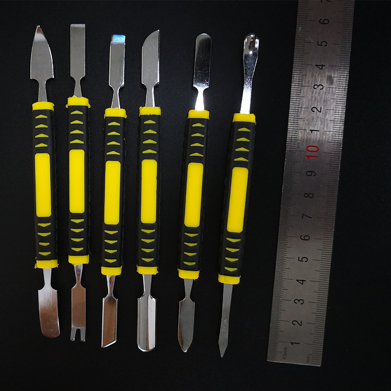 Edelstahl neugierige Öffnung Reparatur-Tool-Kit für Handy-Notebook Doppel köpfe Metall Spudger Handwerkzeuge-Sets 6 teile/satz – Detail 12