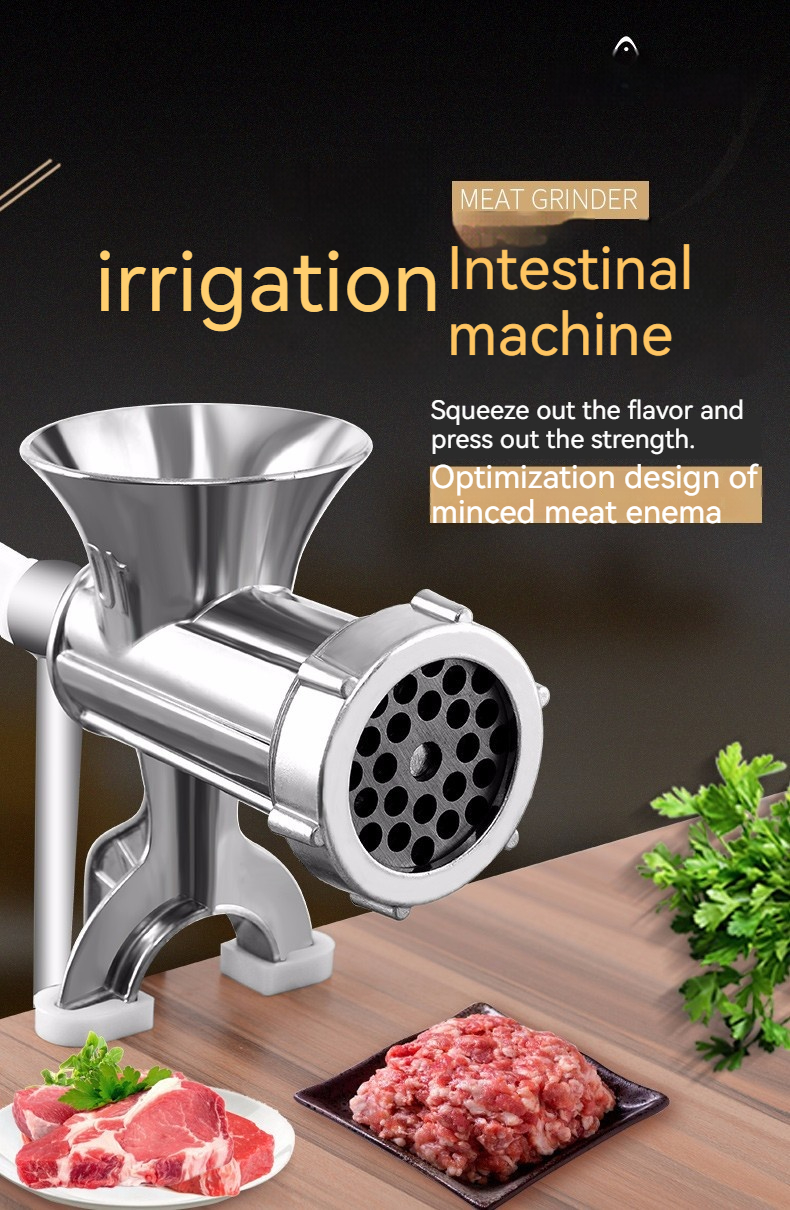 Description Picture 2 of itemHousehold Hand-cranked Sausage Machine Meat Grinder Dumpling Stuffing Vegetable Mince Meat Grinder Homemade Sausage Machine