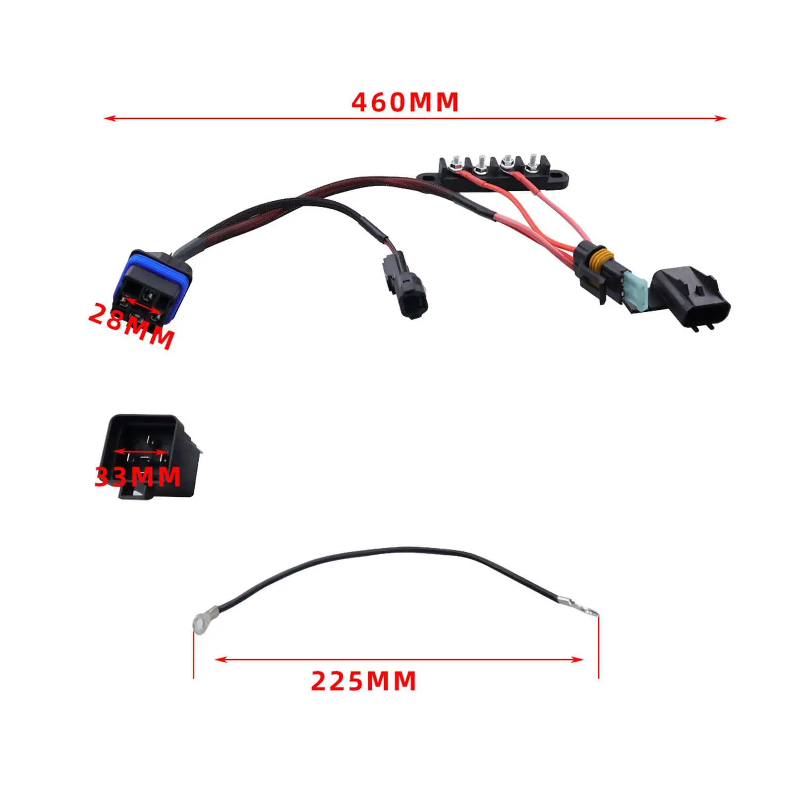 Keyed Busbar Accessory Out 35A Plug and Play Professional Replace Easy Installation Durable for Honda Talon Accessories