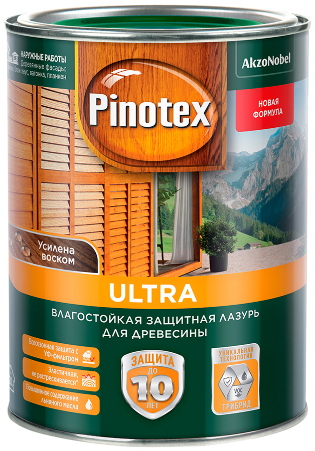 ПИНОТЕКС Ультра антисептик высокоустойчивый орегон (1л) / PINOTEX Ultra ...