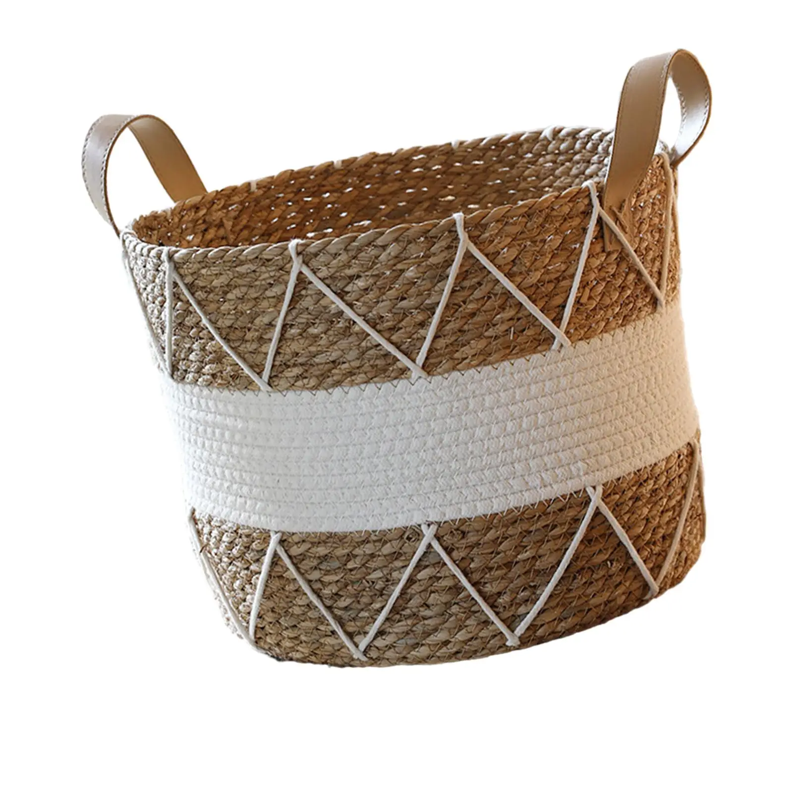 Dirty Clothes Laundry Basket with Handles Portable Nordic Woven Rope Storage Basket for Toiletry Socks Closet Shoes Clothing