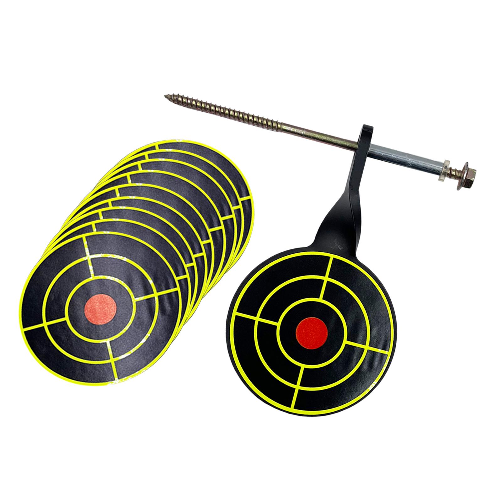 Thickened Steel Practice Target 5mm Tree Standing Target Screwed Type Rotary for Range Outdoor Shooting Practice Hunting Games