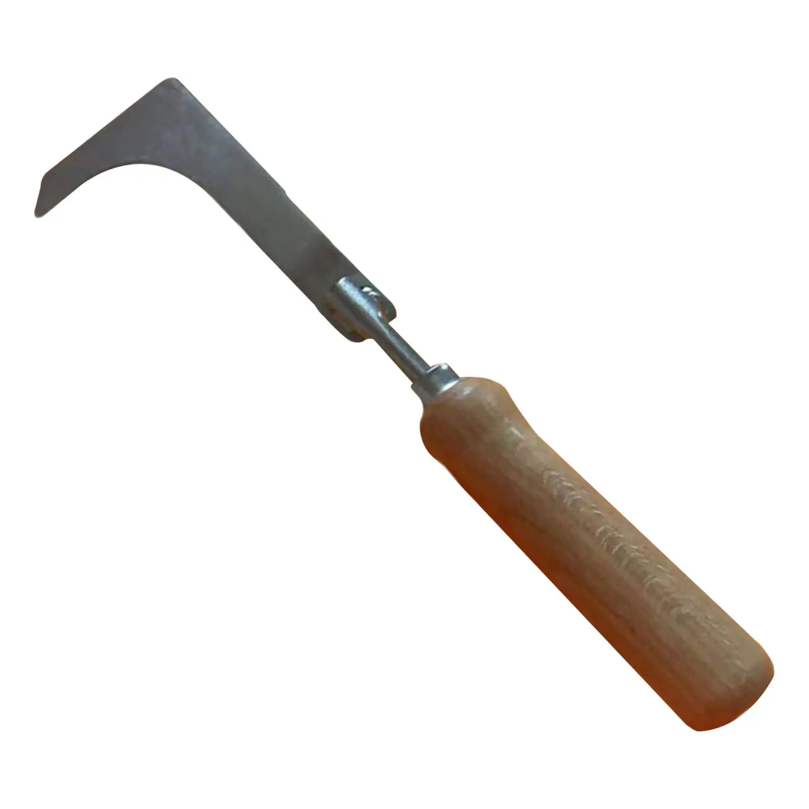 Crack Weeder Stainless L Shaped Blade Wooden Handle Side Walk Weeding Tool for Farm Gardening Lawn Yard Terrace Paving