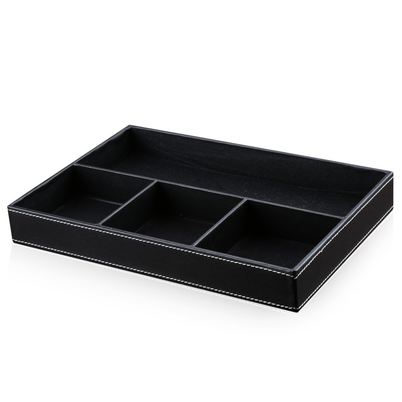 Title 2, 4 Slots Desk Drawer Organizer, Pu Leather Drawe...