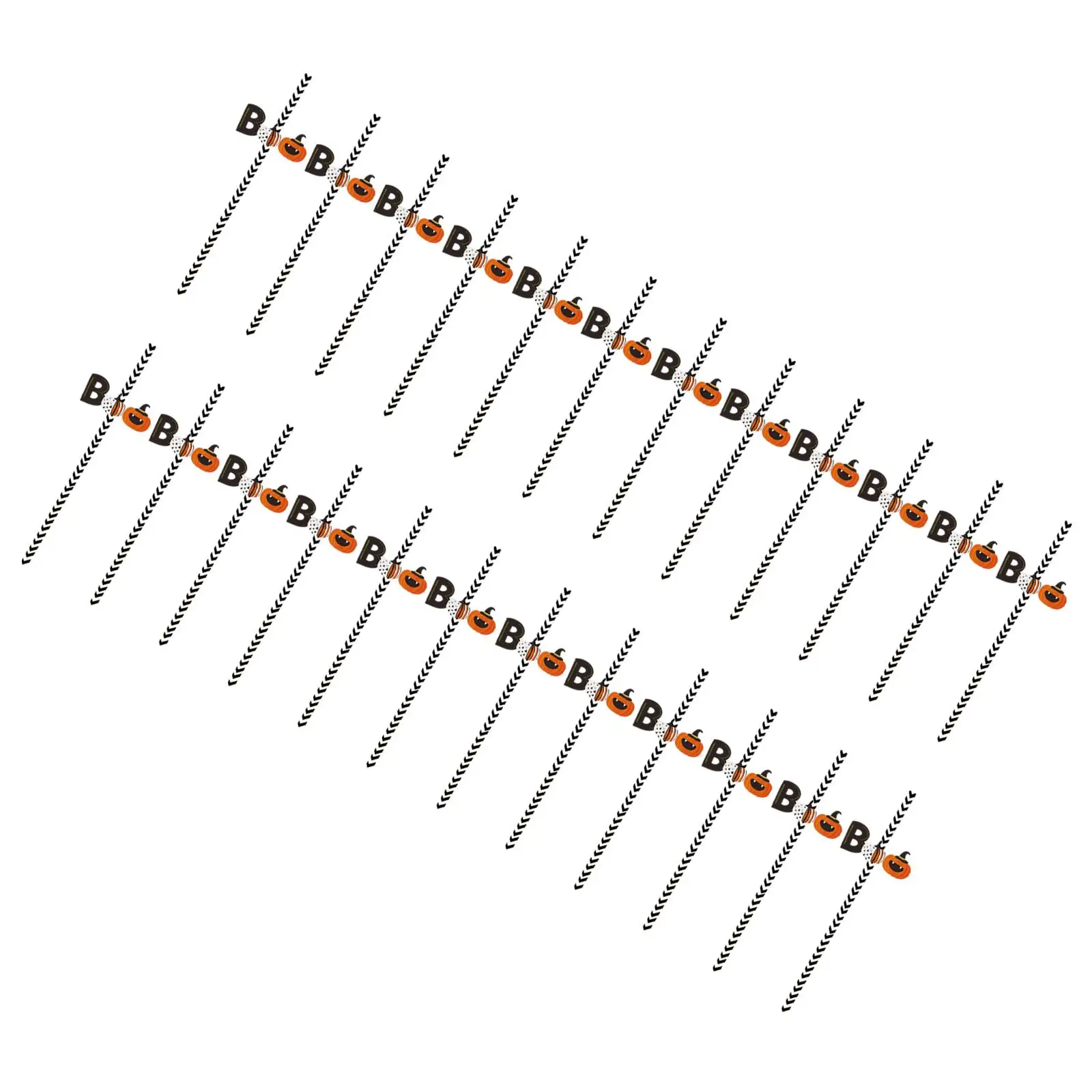 24 Pieces Halloween Paper Straws Funny for Festival Party Supplies Carnival