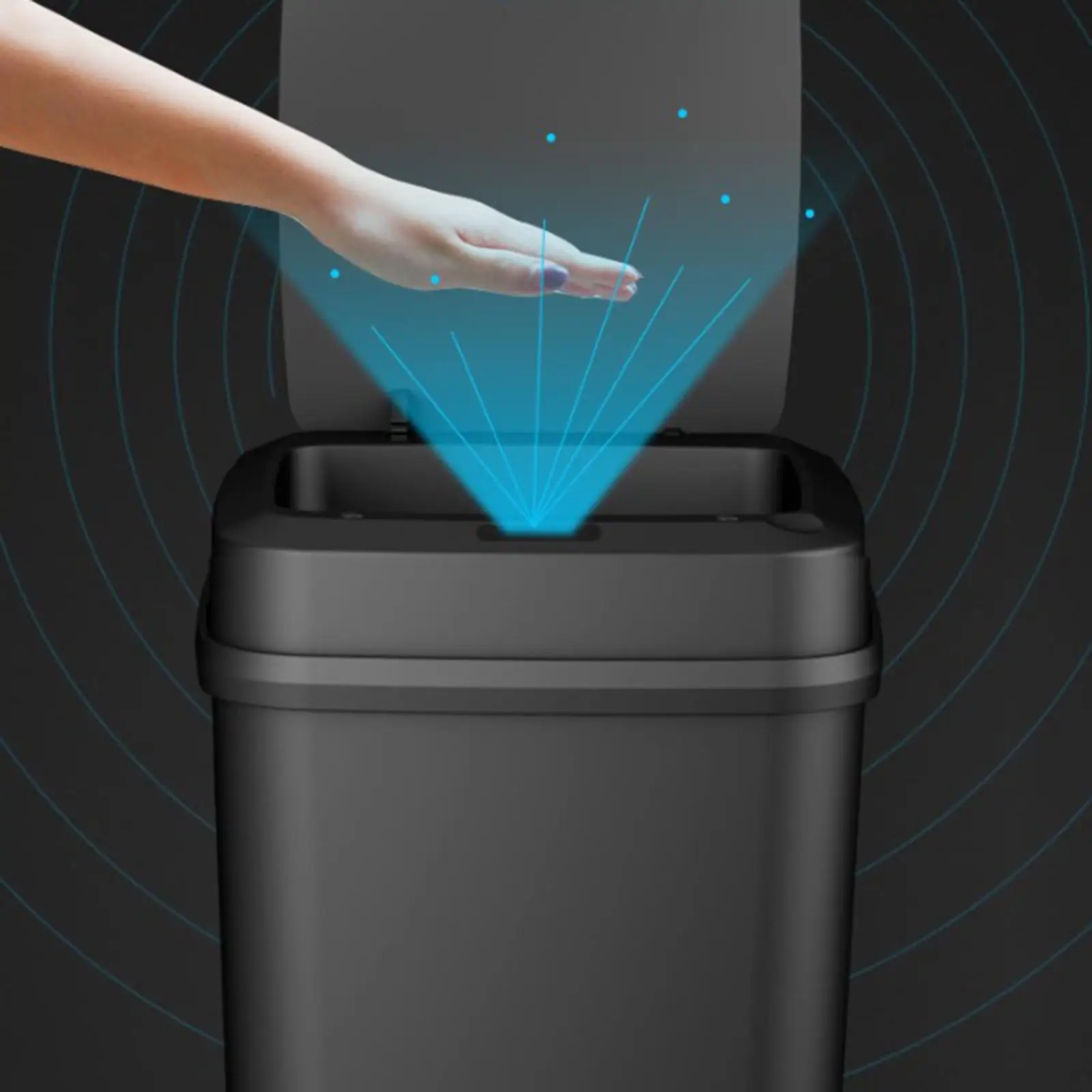 Touchless Trash Can 13L Automatic Garbage Can for Living Room Office Bedroom