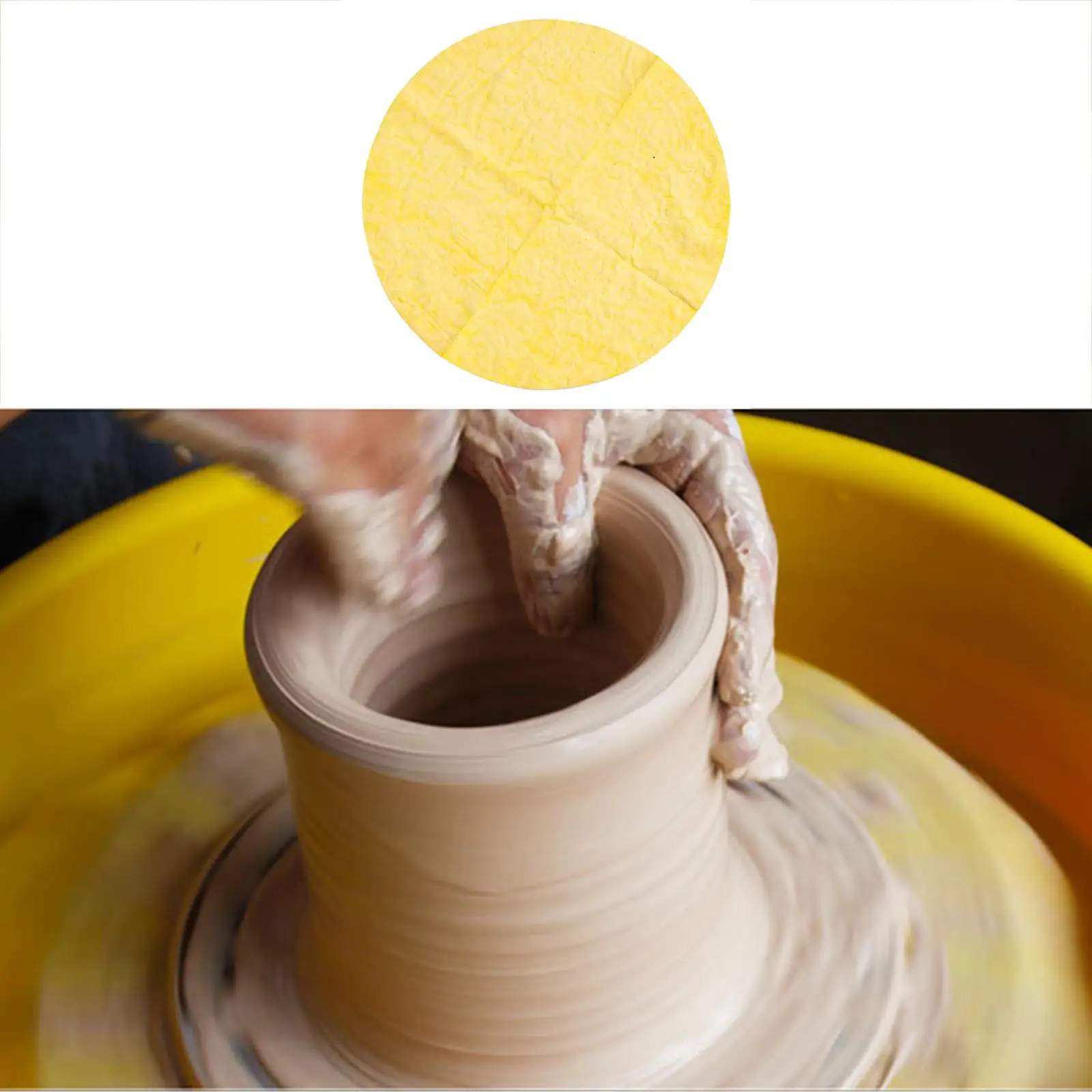 Round Pottery Wheel Cloth Towel Pad Turntable Wheel Cloth Reusable Cleaning Cloth Pottery Sculpting Ceramics Supplies