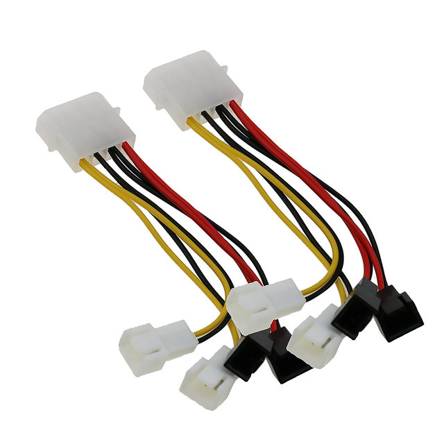 Amazon.co.jp: 4ピン Molex - 3ピン / 4ピン ファン電源ケーブル