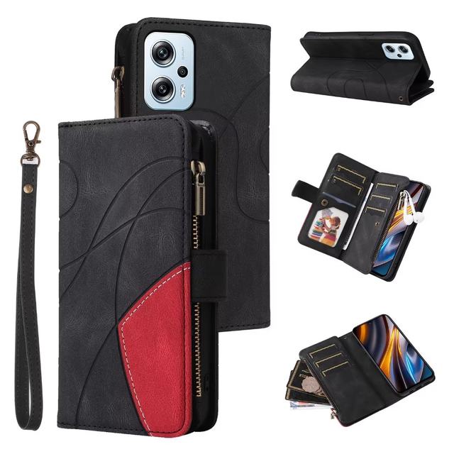 Fundas Para Smartphone Compatibles Con Xiaomi Redmi Note 12 4G, Funda De Cuero Premium Integrada Para Tarjeta De Crédito Y Ranuras Para Efectivo, Funda Con Función Atril Magnética Para Redmi Note