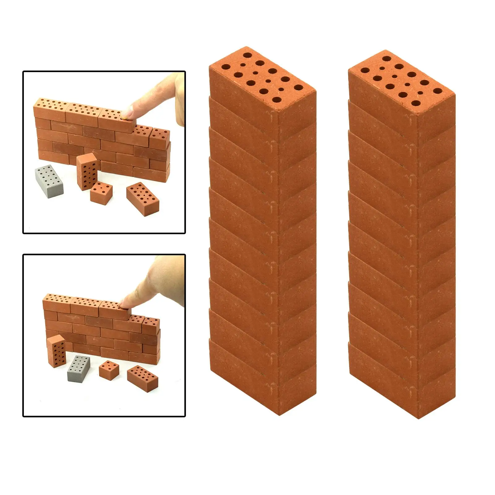 20 Pieces Mini Bricks For Lndscping Miniture Bricks Wll Smll Bricks For Dollhouse Grden Prts