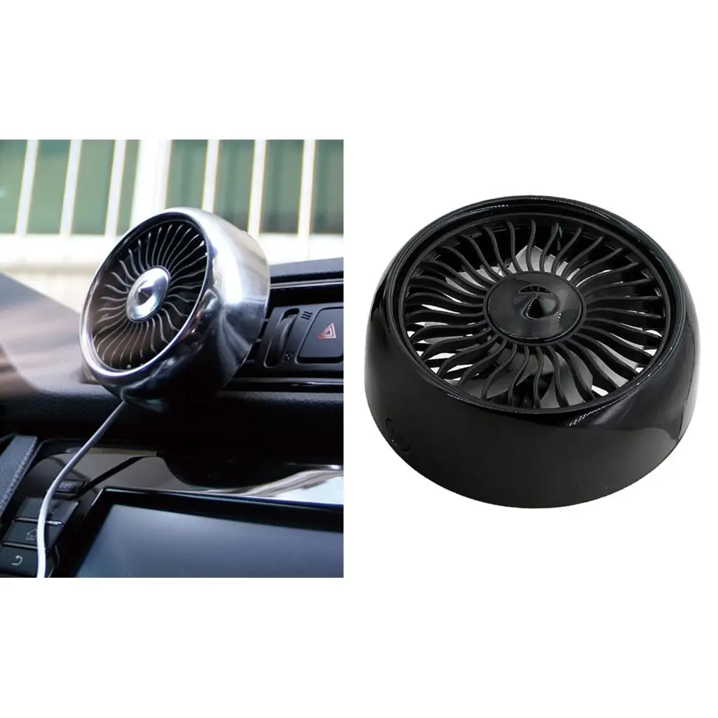 Vehicle Car Fan Cooler 3-speed Ice Clip-on Mini USB Rechargeable Air Cooler