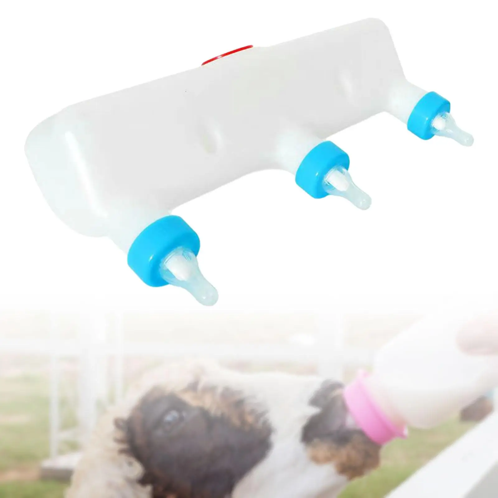 Puppy Feeder Dog Cat Nursing Feeder with Dustproof Cover Drinking Newborn Nursing Bowl Multiuse Pet Food Bowl for Farm Animal