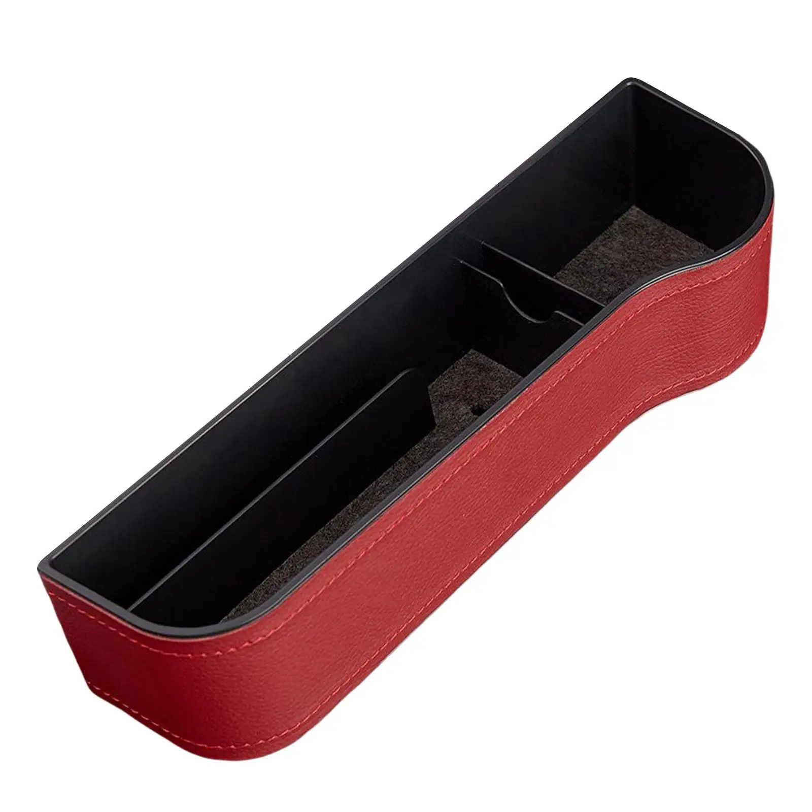 Car Seat Gap Filler Organizer PU Leather Auto Console Side Storage Box for Cards